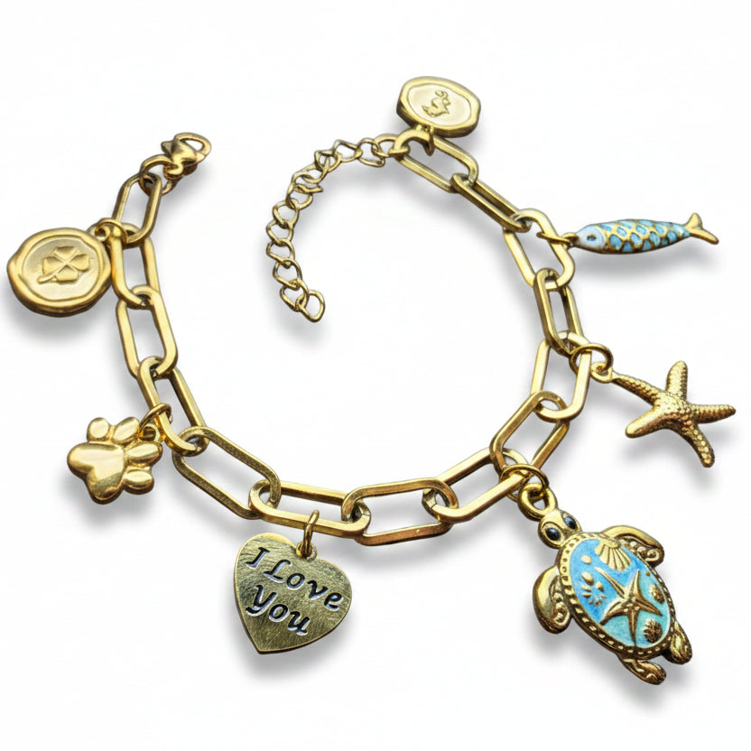 Bedelarmband roestvrijstaal.