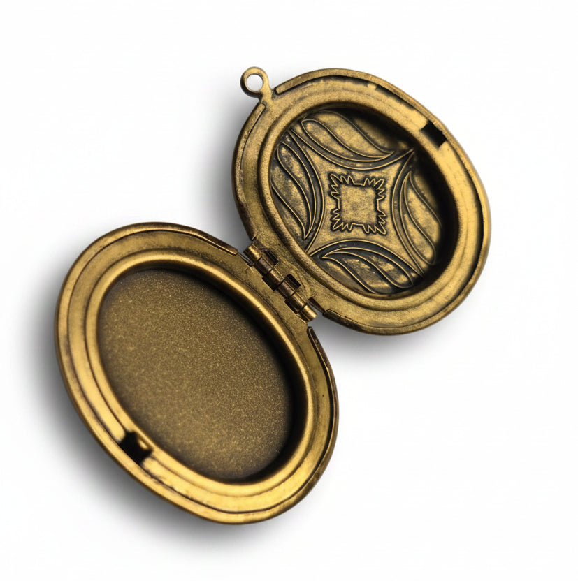 Memory locket hanger met cabuchon.