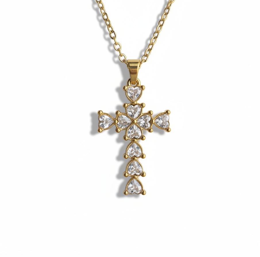 Ketting 'big cross diamond'
