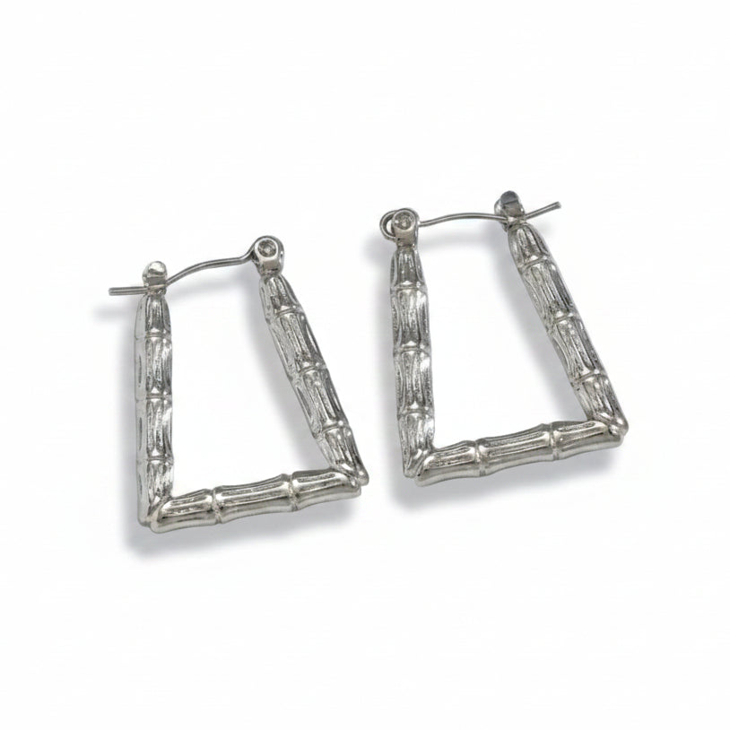 Oorbellen 'bamboo grey'
