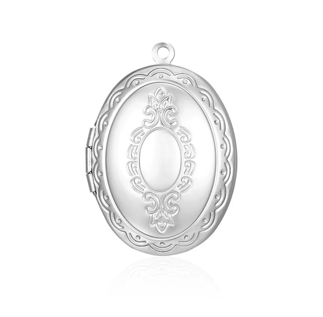 Memory locket hanger zilverkleur