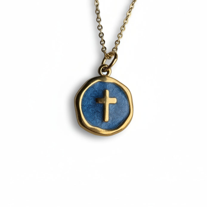 Ketting ' kruis ' - Div kleuren.