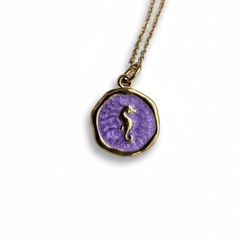 Ketting ' Seahorse ' - Div kleuren.