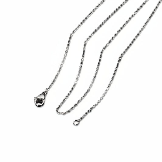Basic ketting zilver rvs 45cm