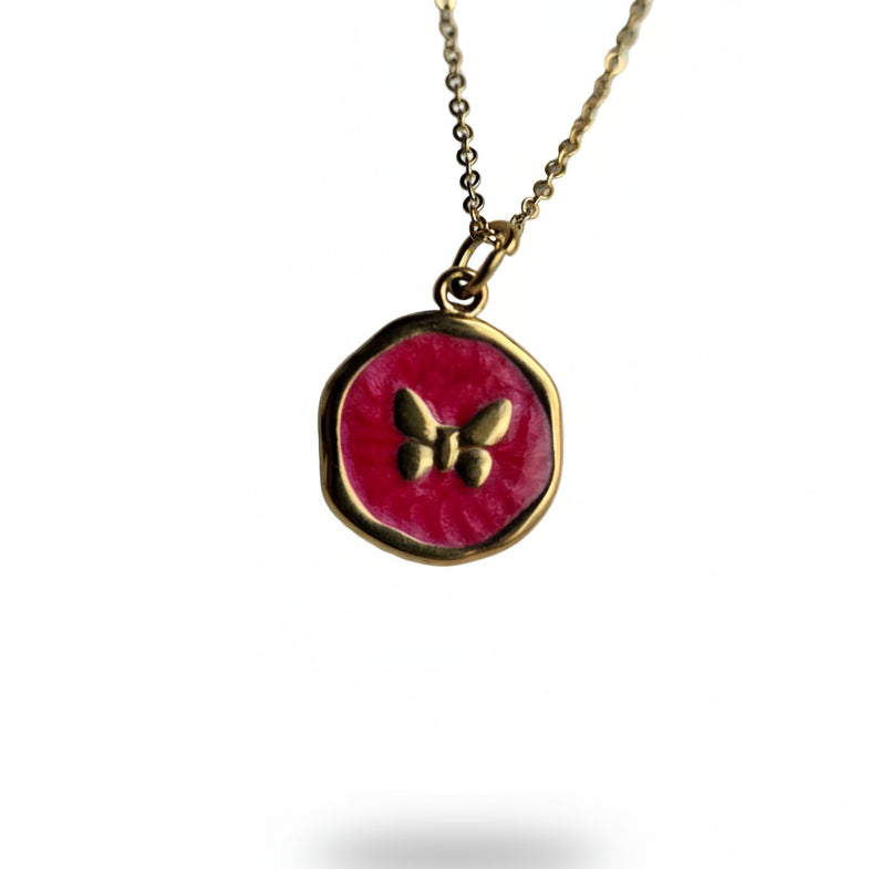 Ketting ' Butterfly ' - Div kleuren.