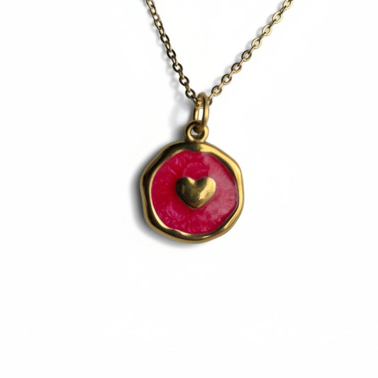 Ketting ' Heart ' - Div kleuren.