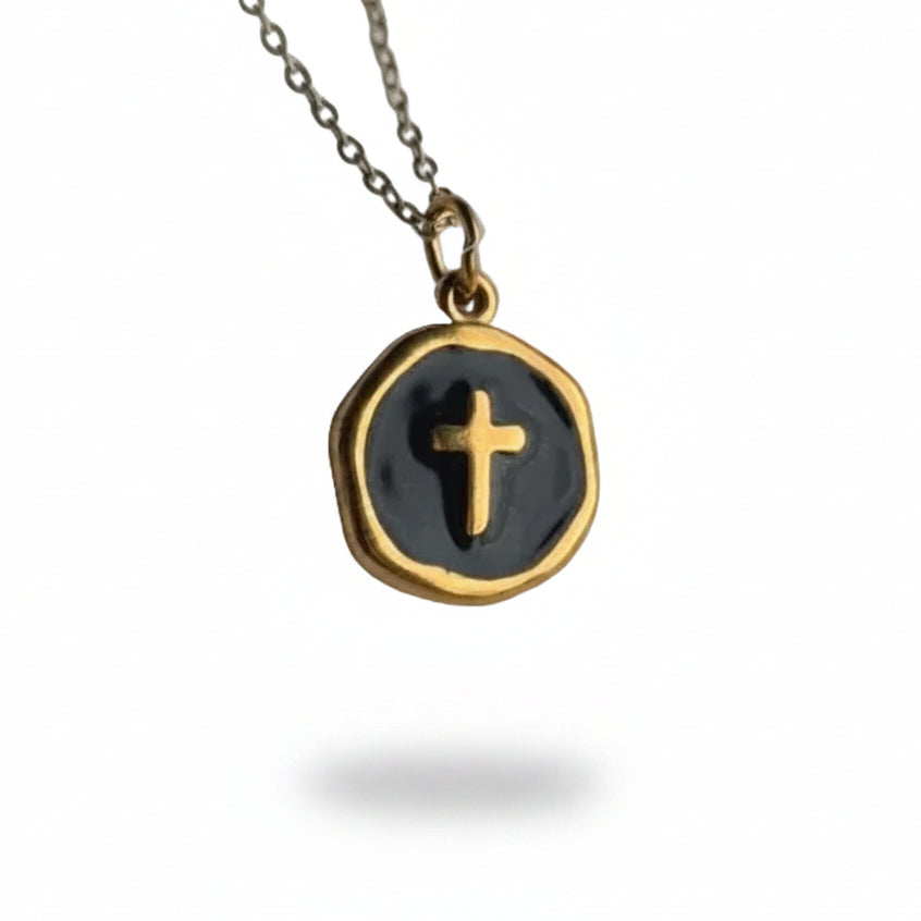 Ketting ' kruis ' - Div kleuren.