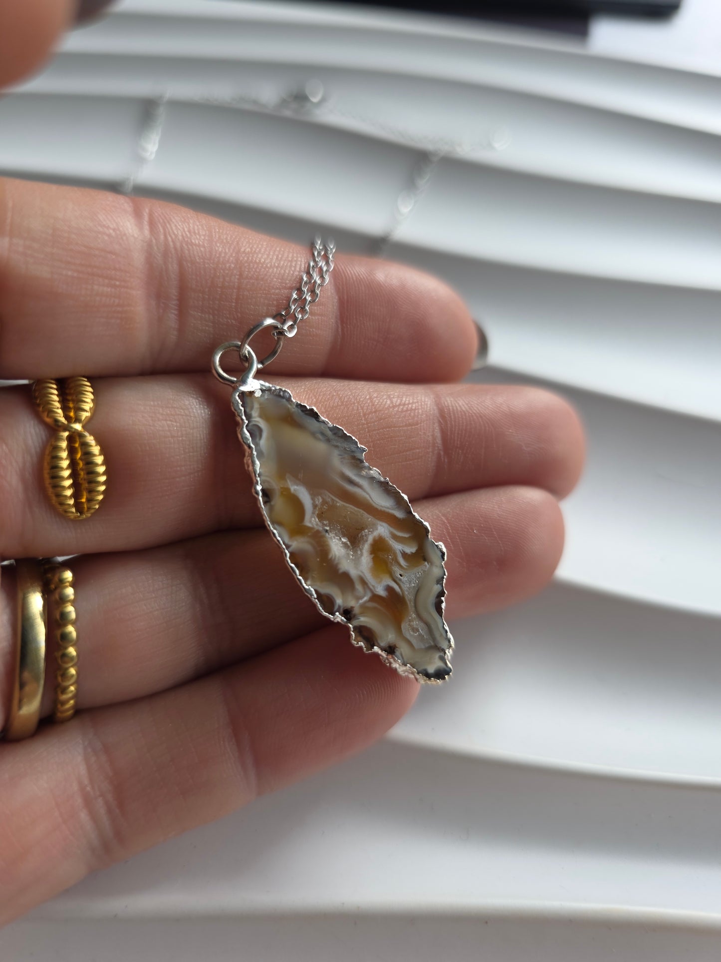 Ketting met natuursteen agaat