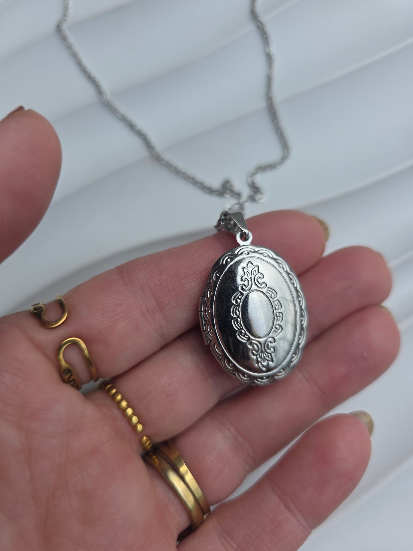Ketting ovale memory locket.