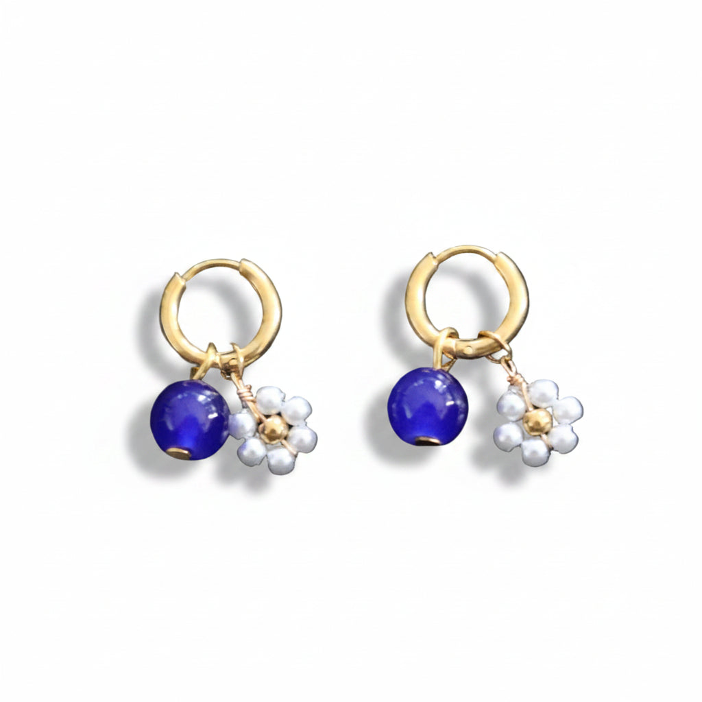Oorbellen 'flower' (0.8cm) - Div kleuren