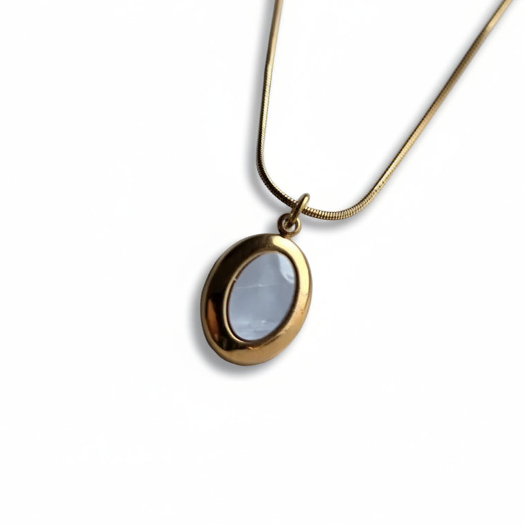 Ketting 'white oval'