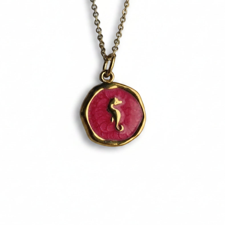 Ketting ' Seahorse ' - Div kleuren.