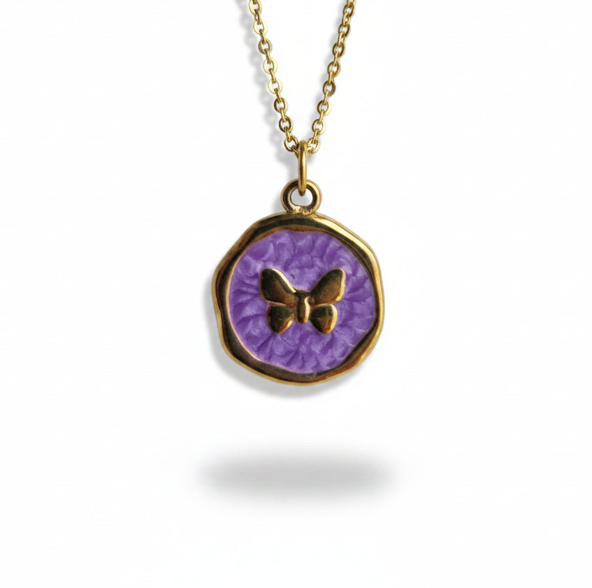 Ketting ' Butterfly ' - Div kleuren.