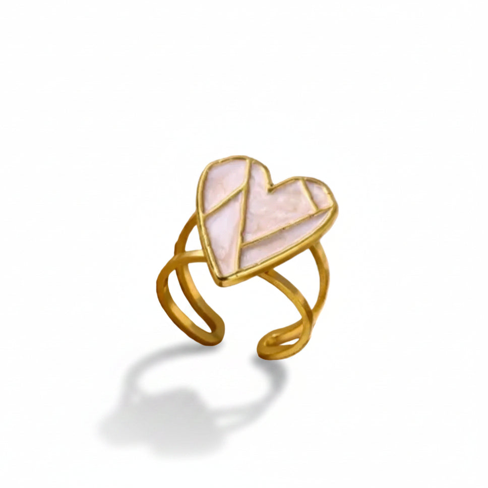 Ring 'white heart'