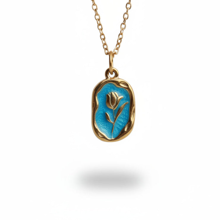 Ketting 'blauwe tulp'