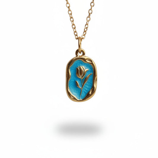 Ketting 'blauwe tulp'