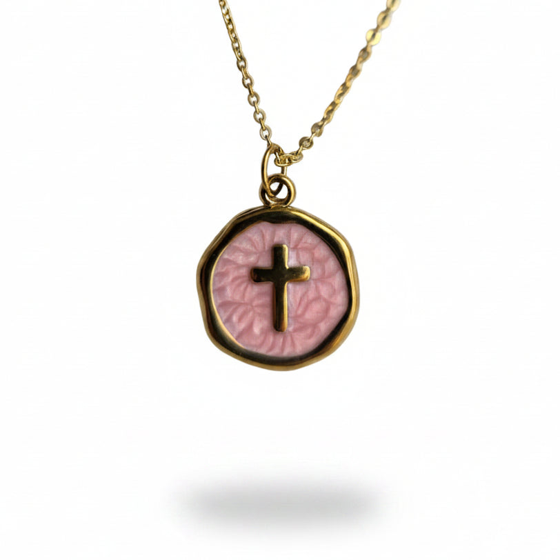 Ketting ' kruis ' - Div kleuren.