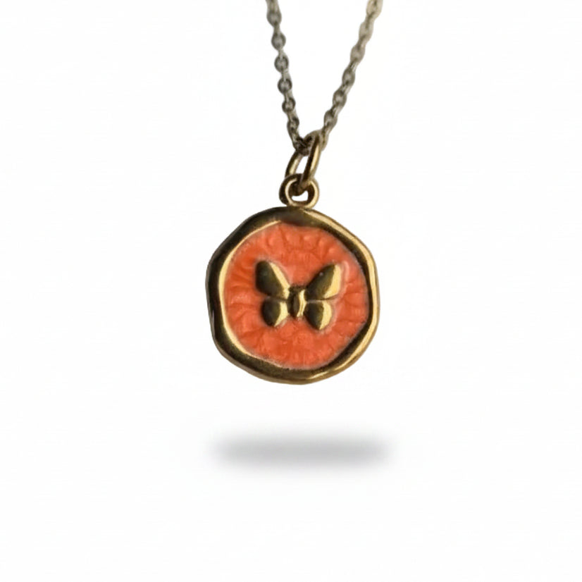 Ketting ' Butterfly ' - Div kleuren.