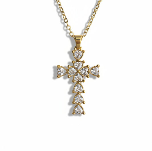 Ketting 'big cross diamond'