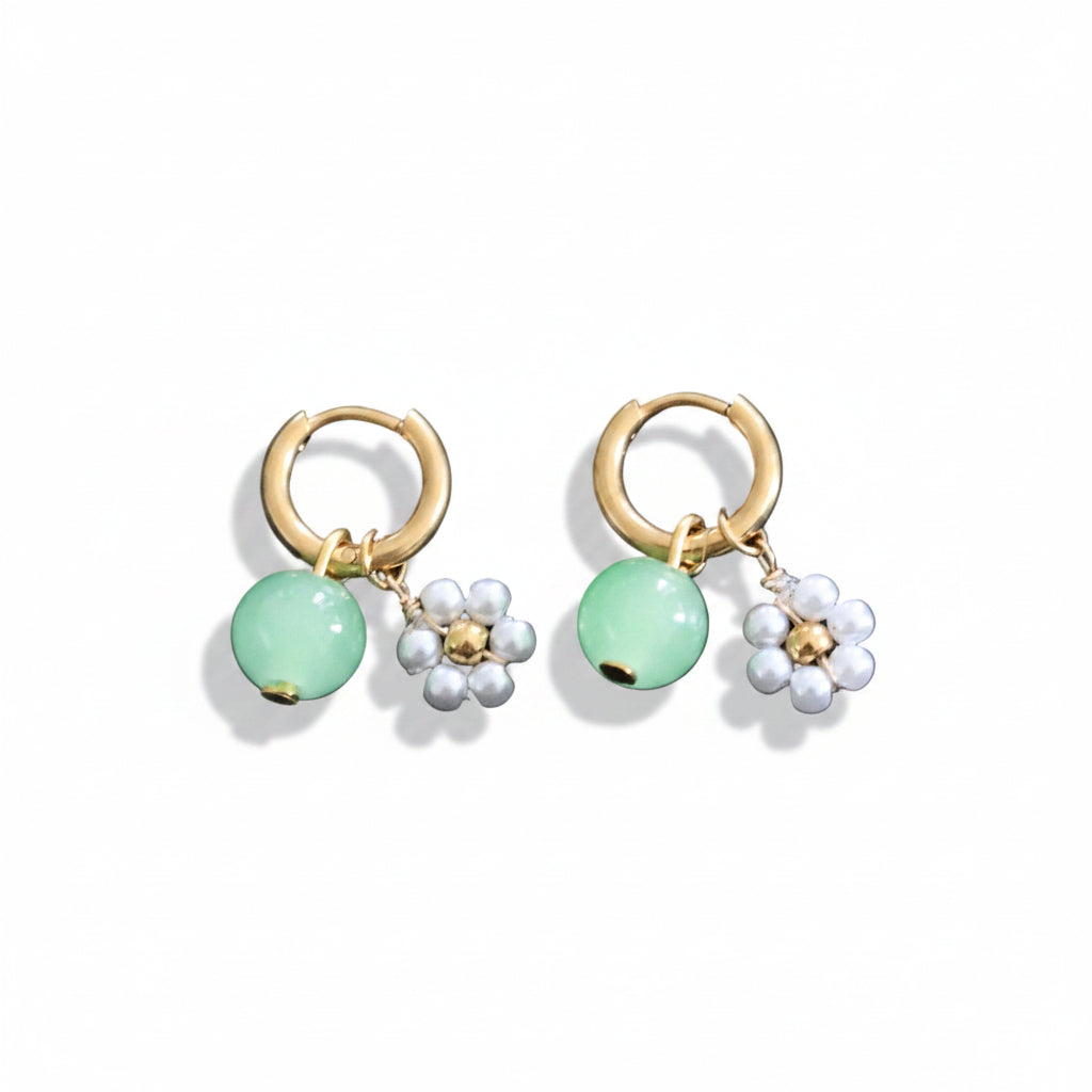 Oorbellen 'flower' (0.8cm) - Div kleuren
