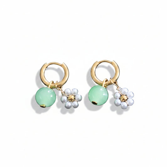 Oorbellen 'flower' (0.8cm) - Div kleuren
