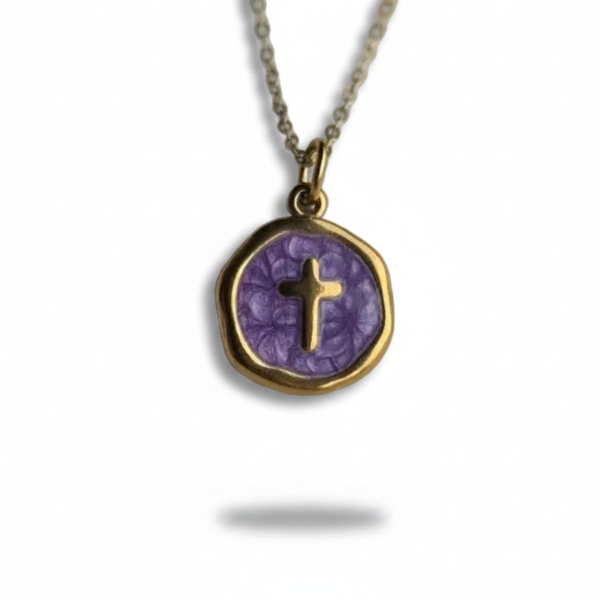 Ketting ' kruis ' - Div kleuren.