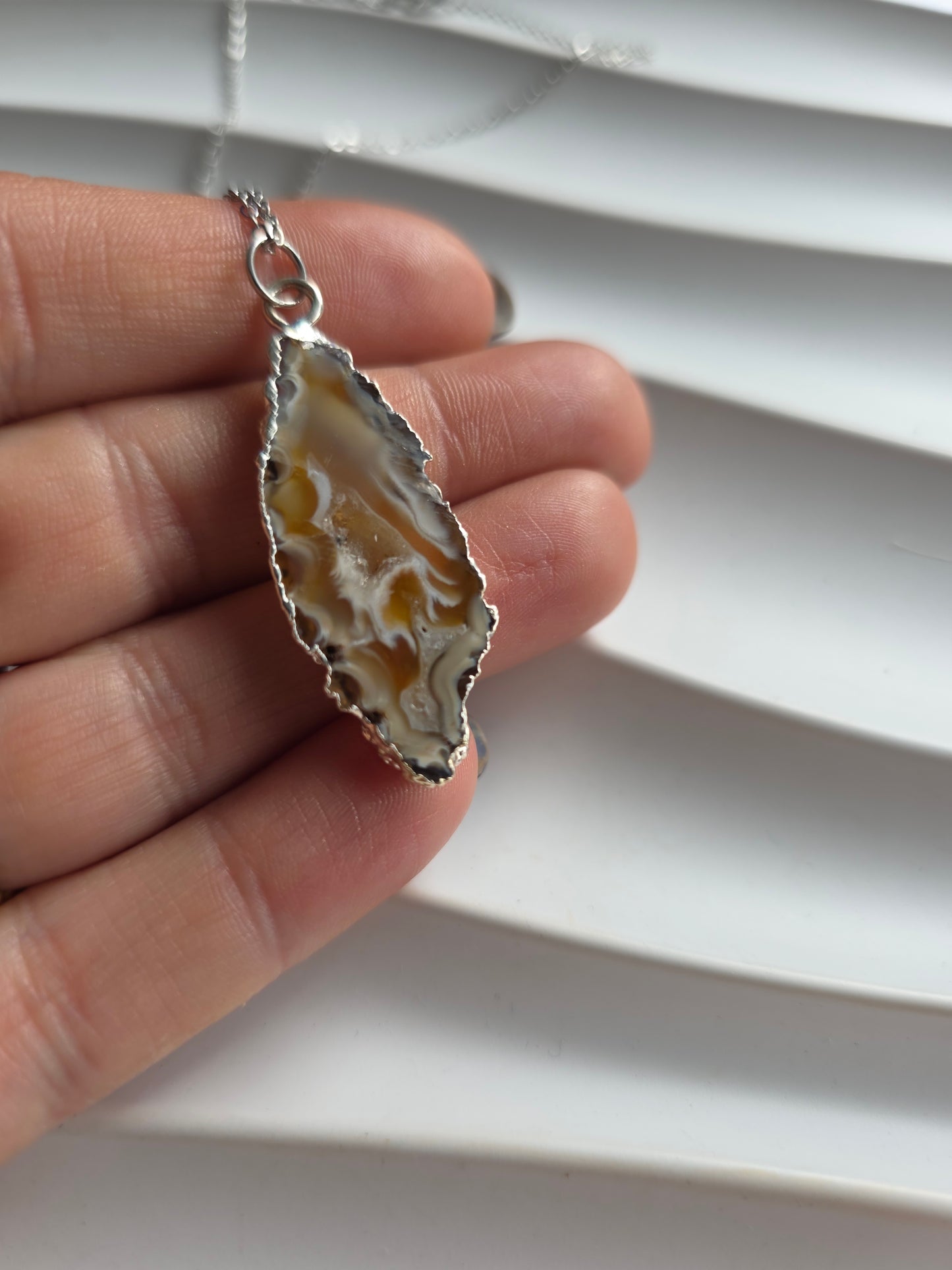 Ketting met natuursteen agaat