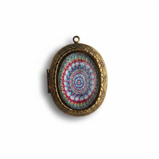 Memory locket hanger met cabuchon.