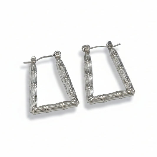 Oorbellen 'bamboo grey'