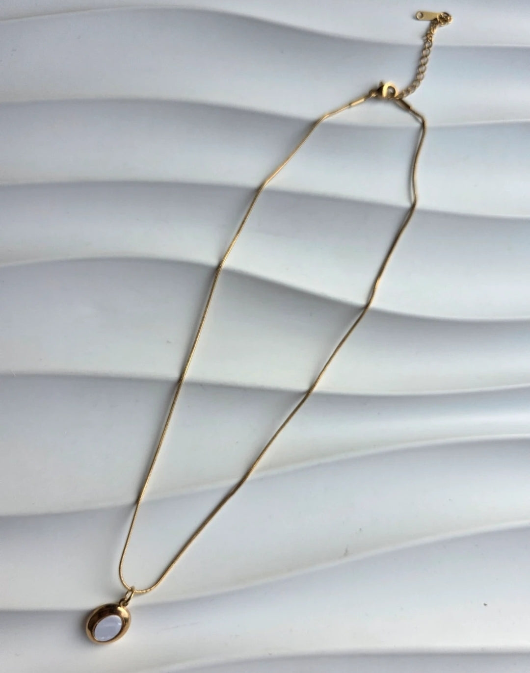 Ketting 'white oval'