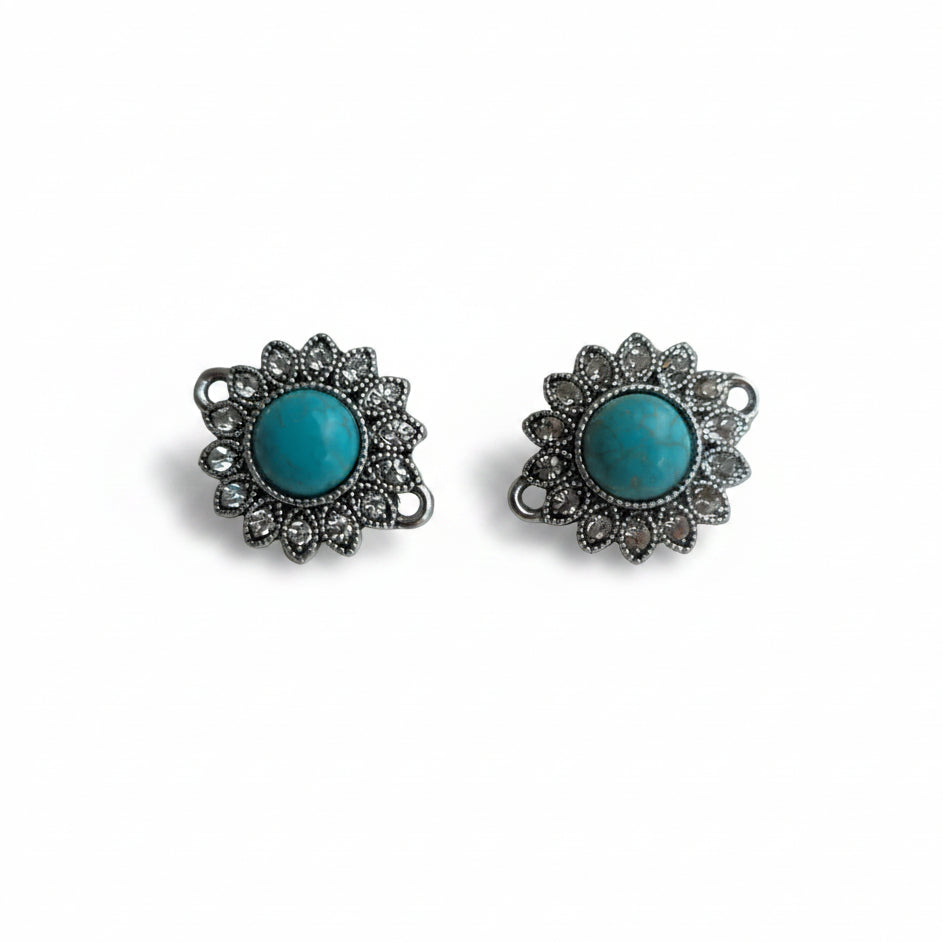 Bloem met strass bedels